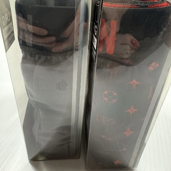 Dixxon Men’s Premium Boxer Briefs 2 Pack Size Large Red Gray Black Comfort Fit - Picture 6 of 6